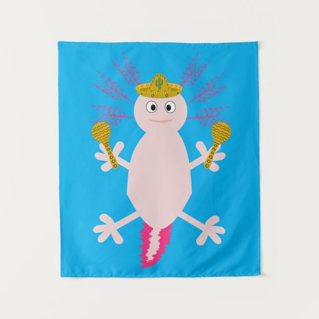 Tenture Jour de l'Axolotl mexicain mort (Devant)