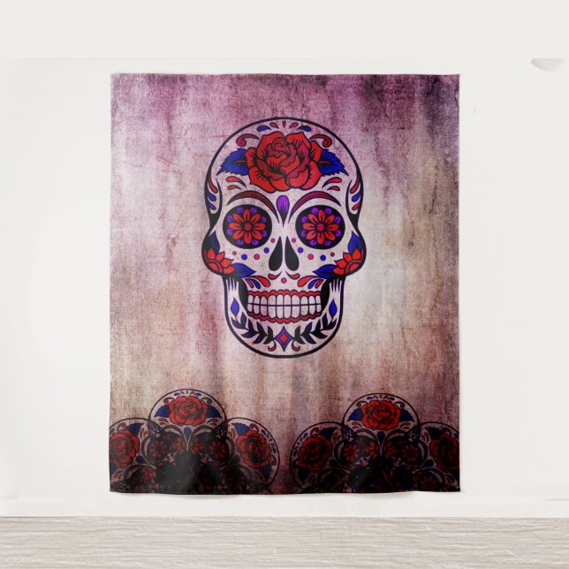 Tenture Jour des Morts Dia de Los Muertos Fond de mur (Devant)