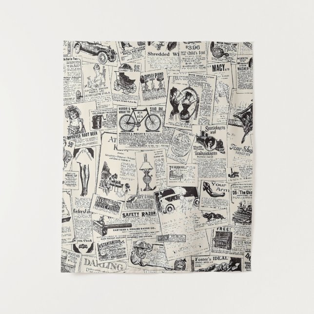 Tenture Journal vintage (Devant)