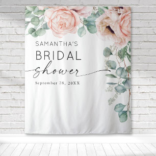 Tenture Journée de mariage rose aquarelle florale
