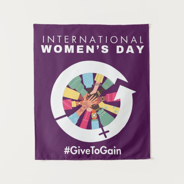 Tenture Journée internationale des femmes 2026 Donner pour (Devant)