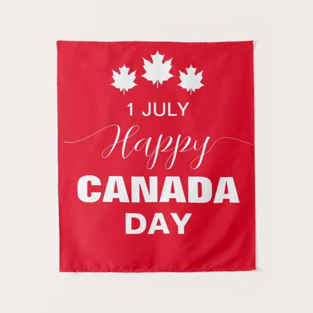 Tenture Joyeuse fête du Canada Contexte (Devant)