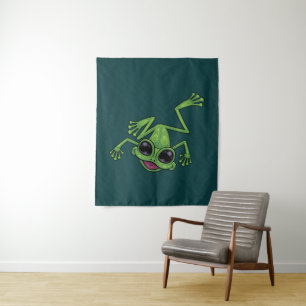 Tenture Joyeuse grenouille verte
