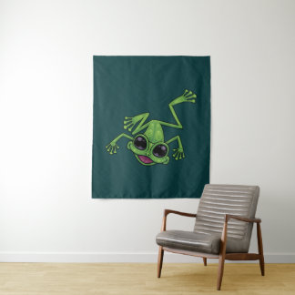 Tenture Joyeuse grenouille verte