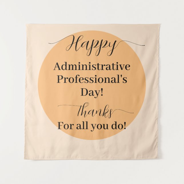 Tenture Joyeuse Journée des professionnels administratifs  (Devant)