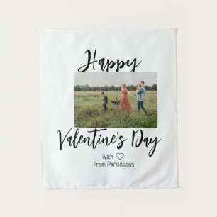 Tenture Joyeuse Saint-Valentin ajoutez le nom de famille p