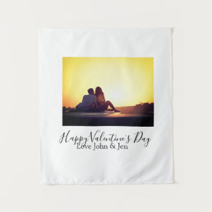 Tenture Joyeuse Saint-Valentin amour ajouter nom photo sim