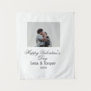 Tenture Joyeuse Saint-Valentin couple photo moderne simple