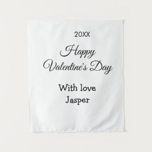 Tenture Joyeuse Saint-Valentin nom amour simple année styl
