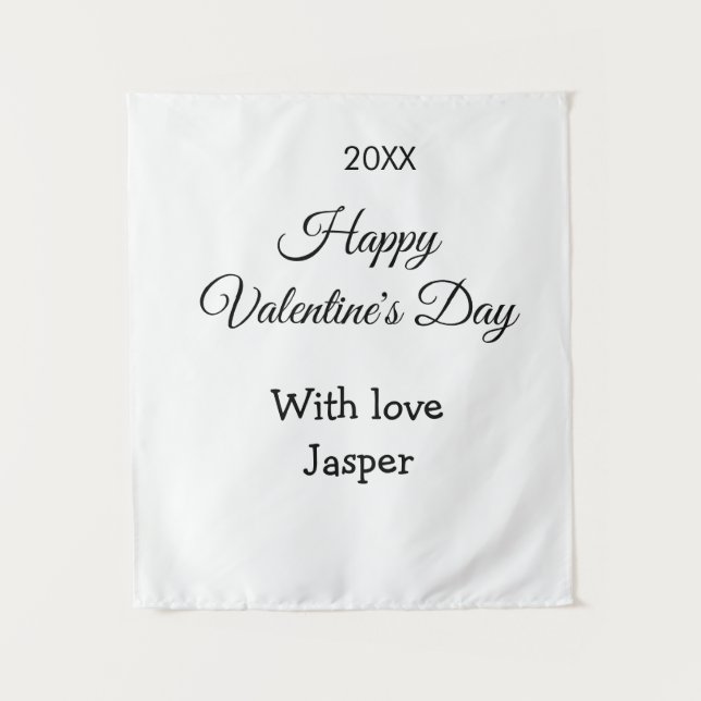 Tenture Joyeuse Saint-Valentin nom amour simple année styl (Devant)