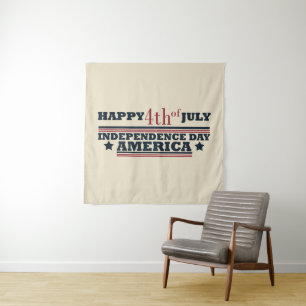 Tenture Joyeux 4 juillet jour de l'indépendance Amérique