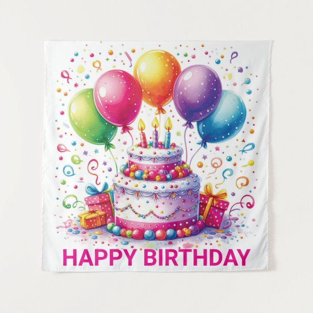 Tenture Joyeux Anniversaire (Devant)