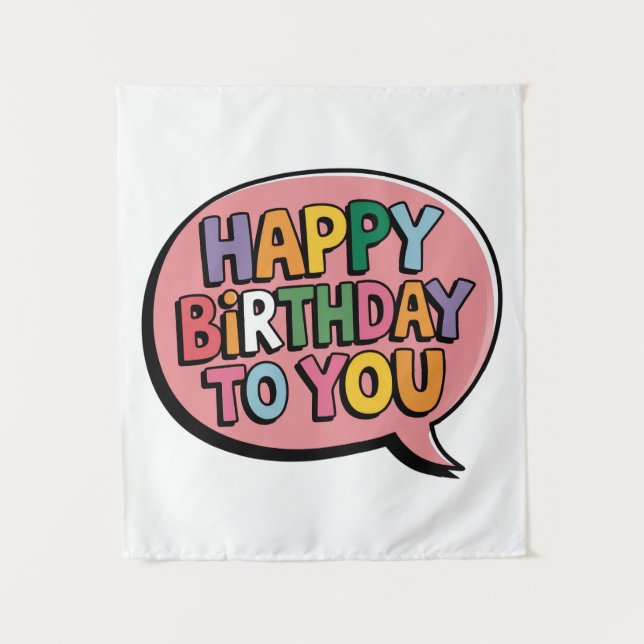 Tenture Joyeux Anniversaire Bulle (Devant)