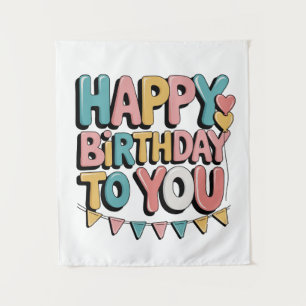 Tenture Joyeux Anniversaire Bulles