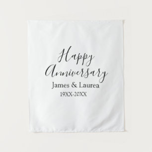 Tenture Joyeux anniversaire de mariage nom date année simp