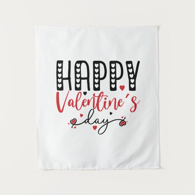 Tenture Joyeux cadeau Couple Saint-Valentin (Devant)