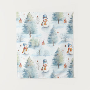 Tenture Joyeux Motif des Snowmen