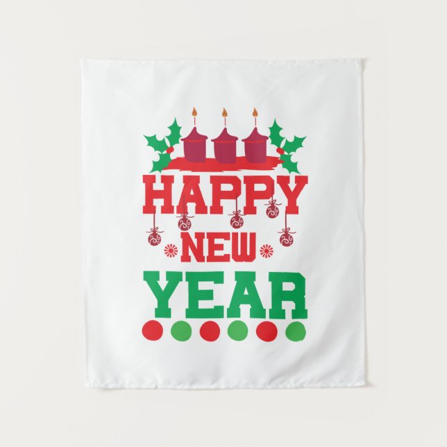 Tenture Joyeux Noël Bonne Année (Devant)