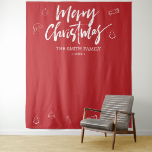 Tenture Joyeux Noël Booth Prop Photo Toile de fond