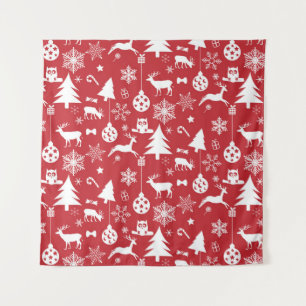 Tenture Joyeux Noël : Collection Vintage rouge