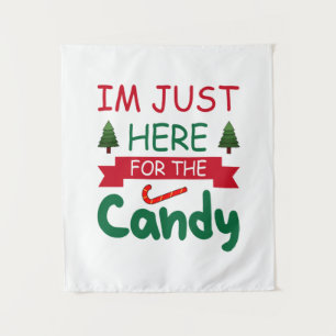 Tenture Joyeux Noël, je suis juste là pour les bonbons