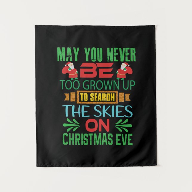 Tenture Joyeux Noël Le Ciel Le Soir De Noël (Devant)