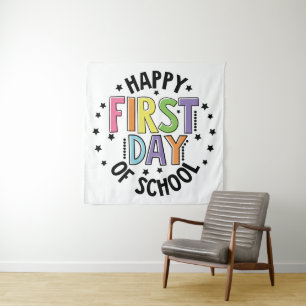 Tenture Joyeux Premier Jour De L'École Enseignant Éducatio