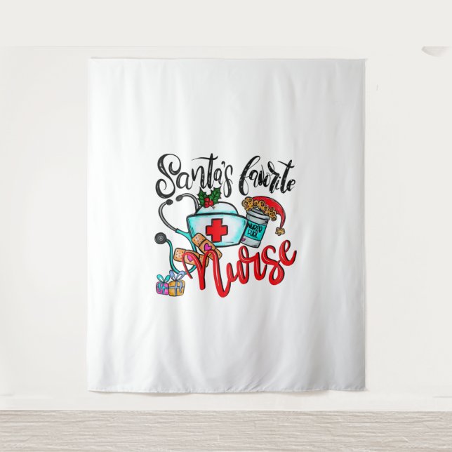 Tenture Joyeux rennes de Noël (Devant)