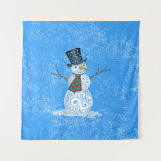 Tenture Joyeux Snowman Tourbillonnant
