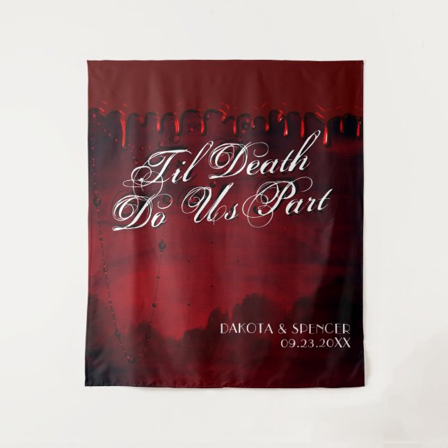 Tenture Jusqu'à ce que la mort nous sépare | Booth photo n (Devant)