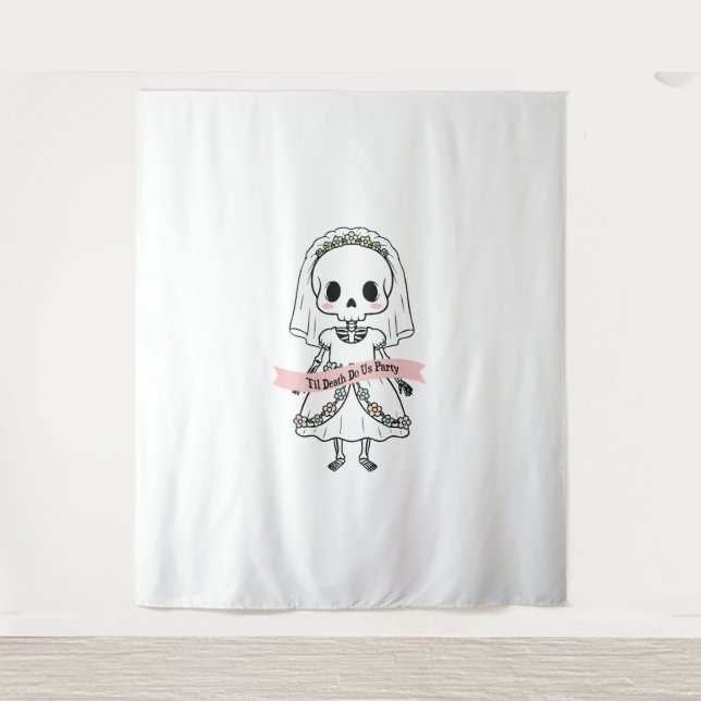 Tenture Jusqu'à la mort Fêtons-nous Halloween (Devant)