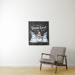 Tenture Jusqu'à la neige bon drôle neige Noël Snowman