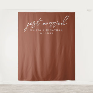 Tenture Juste marié Élégant Mariage de calligraphie Contex