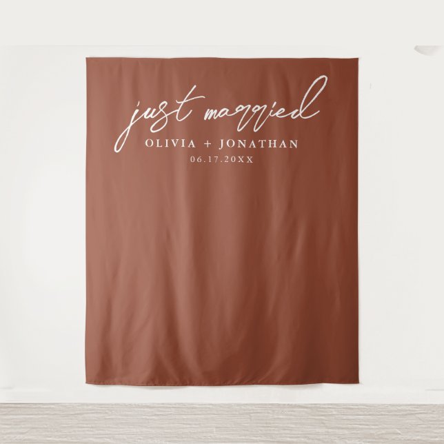 Tenture Juste marié Élégant Mariage de calligraphie Contex (Devant)