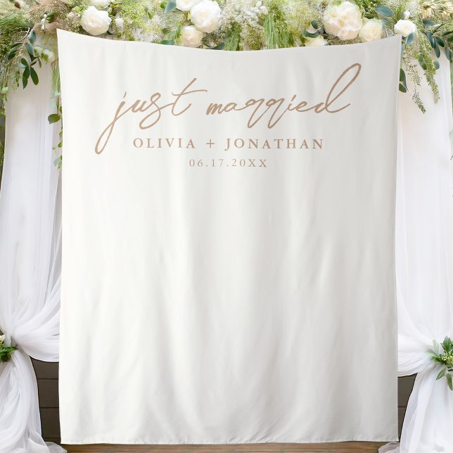 Tenture Juste marié Élégant Mariage de calligraphie Contex (Créateur téléchargé)
