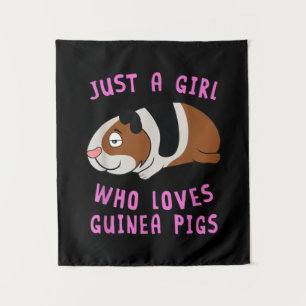 Tenture Juste Une Fille Qui Aime La Guinée Cochon Animal S