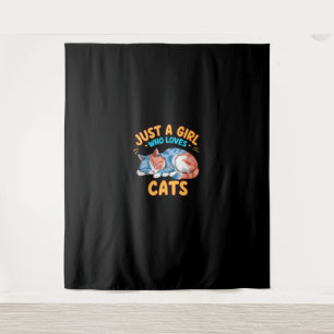 Tenture Juste Une Fille Qui Aime Les Chats Cute Kitty Aîné