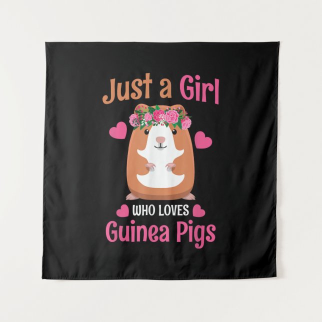 Tenture Juste Une Fille Qui Aime Les Cochons De Guinée Mig (Devant)