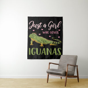 Tenture Juste une fille qui aime les iguanes