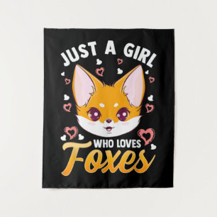 Tenture Juste Une Fille Qui Aime Les Renards Enfants Fille