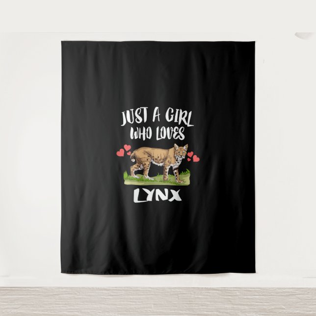 Tenture Juste Une Fille Qui Aime Lynx Animal Chat (Devant)
