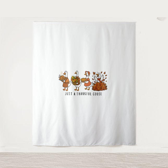 Tenture Juste une oie de grâce Joyeux Thankgiving (Devant)