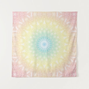 Tenture Kaleidoscopic summer circle mosaic print pastel