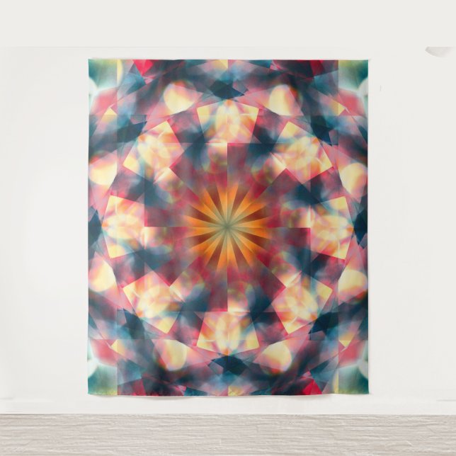 Tenture Kaleidoscopique Prismatique Mandala (Devant)