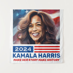 Tenture Kamala Harris 2024 pour les bannières du président