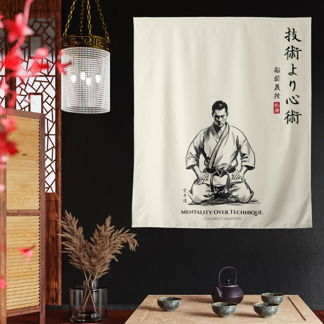 Tenture Karate 5e Précepte - Mentalité avant Technique (Créateur téléchargé)