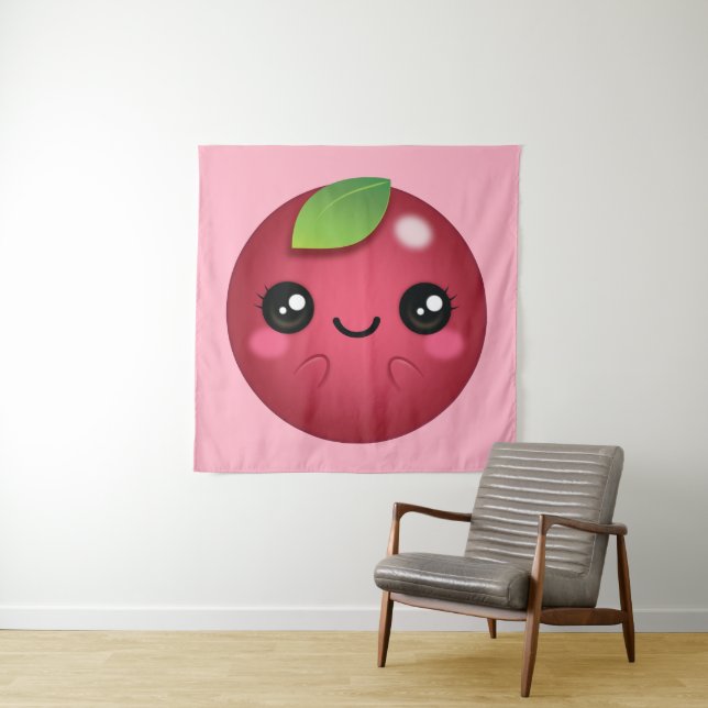 Tenture Kawaii Cranberry (En situation)