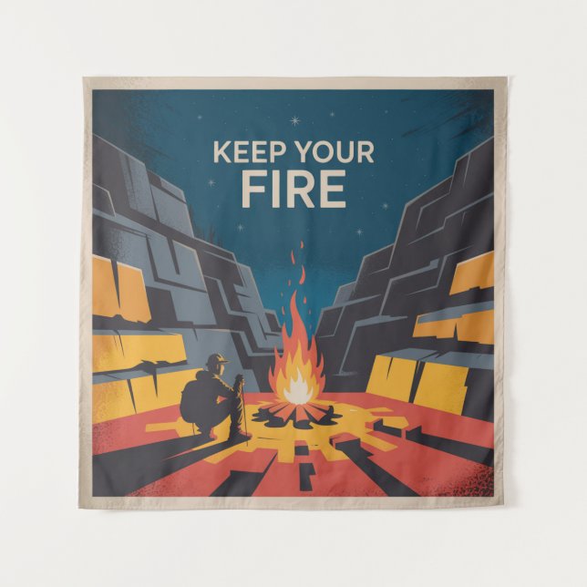 Tenture Keep Your Fire (Devant)