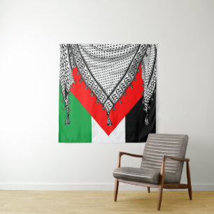 Tenture Keffiyeh Écharpe palestinienne tissu traditionnel