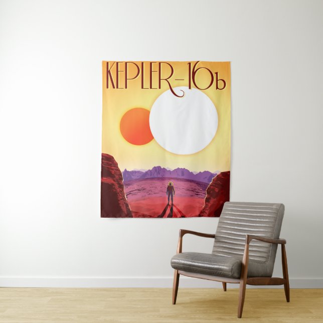 Tenture Kepler Space Voyage Destination Planète Aventure (En situation)